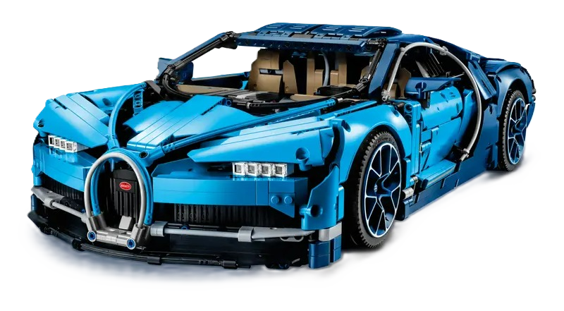 Bugatti Chiron Azul (3599 peças)