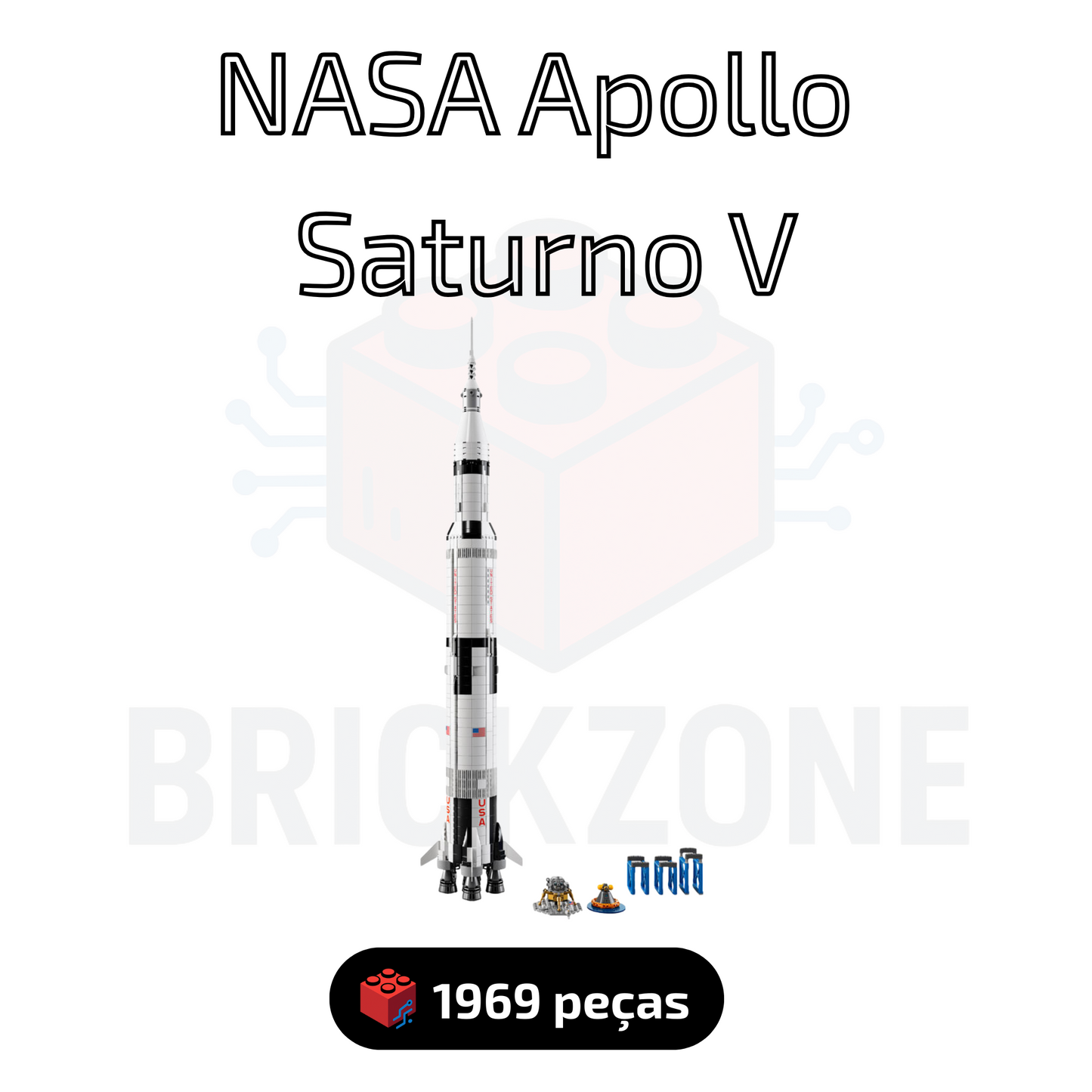 NASA Apollo Saturno V (1969 peças)