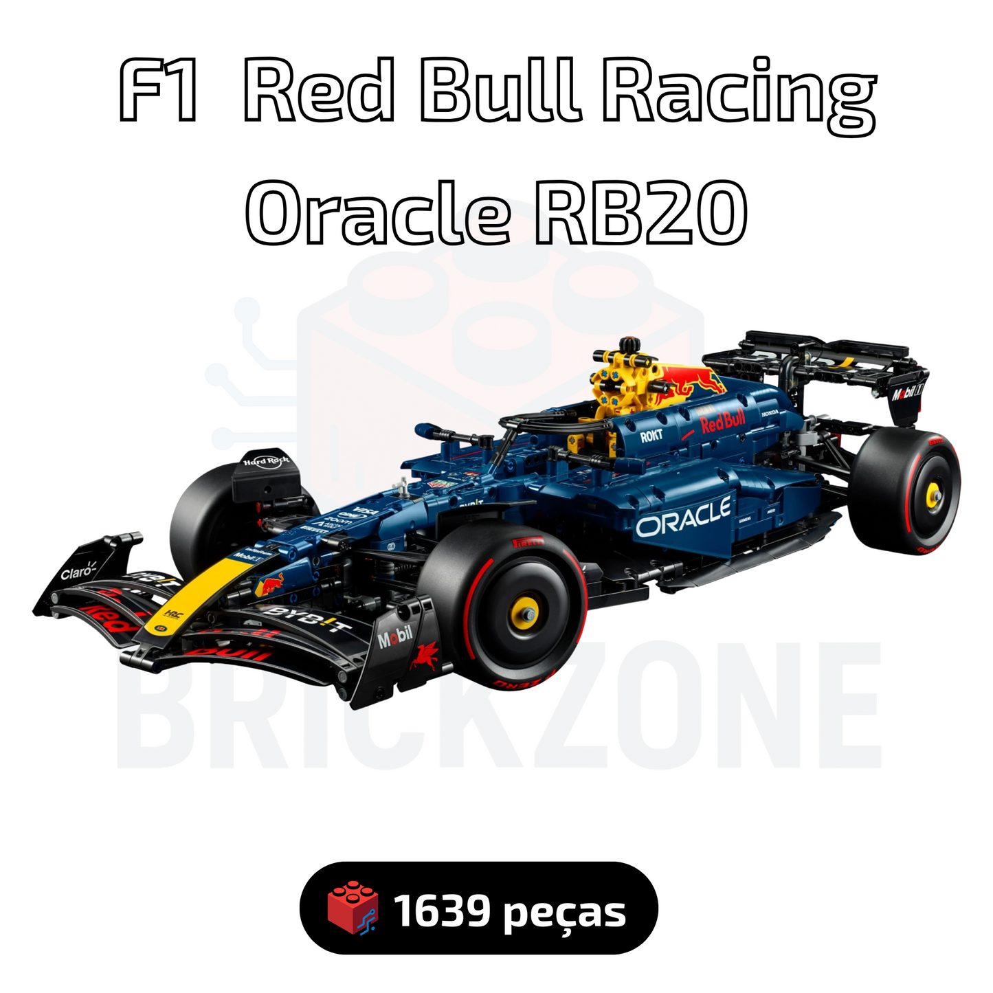 Fórmula 1 - Red Bull Racing ORACLE RB20 (1639 peças)