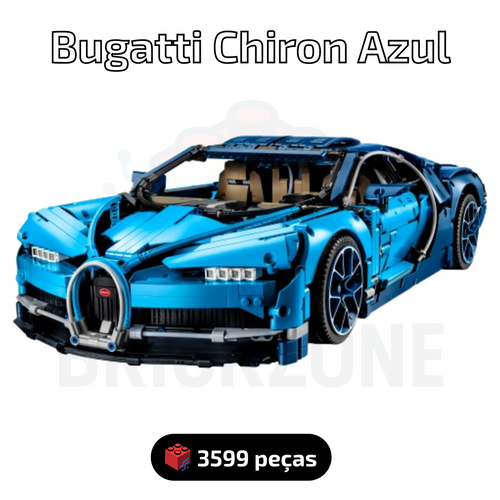 Bugatti Chiron Azul (3599 peças)