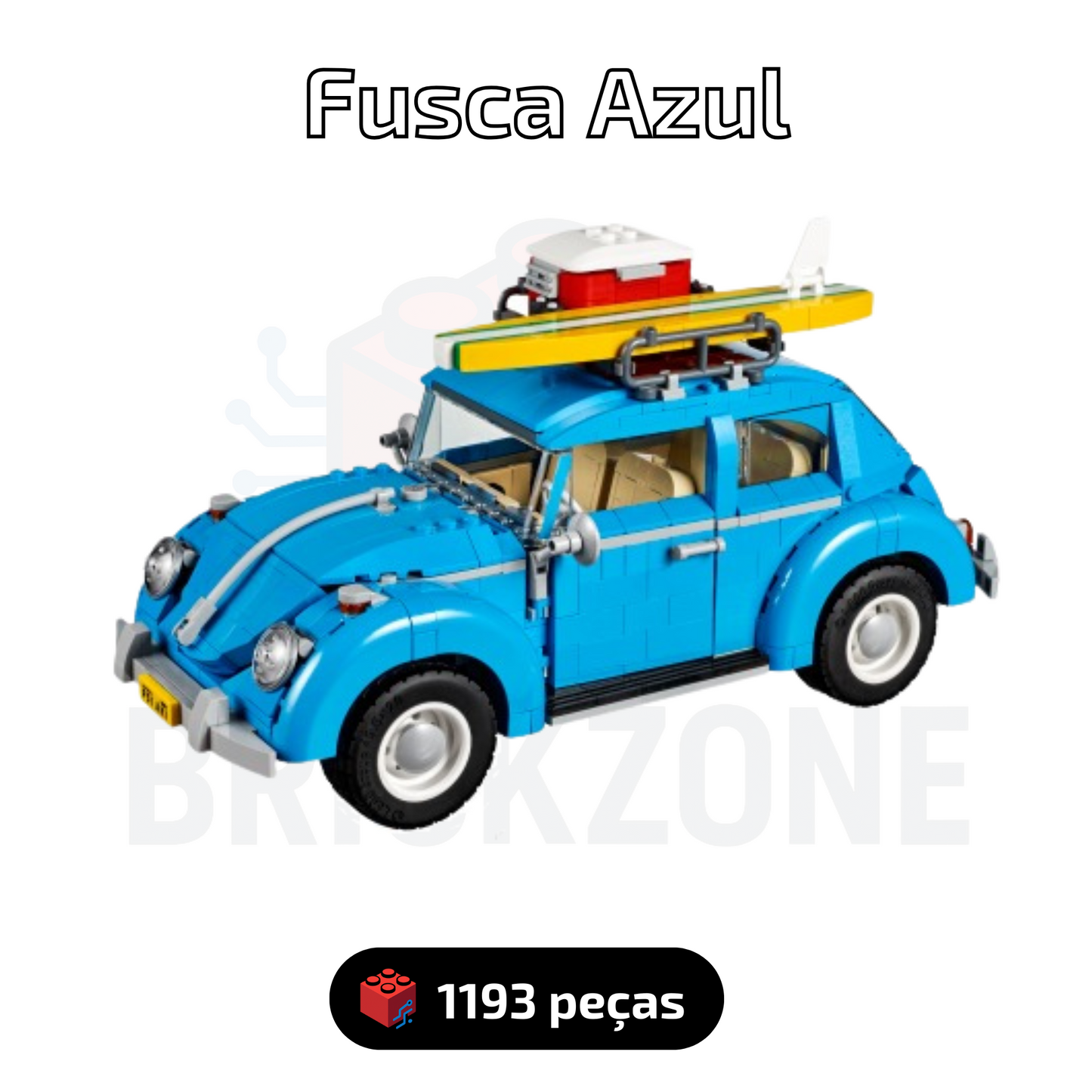 Fusca Azul (1193 peças)